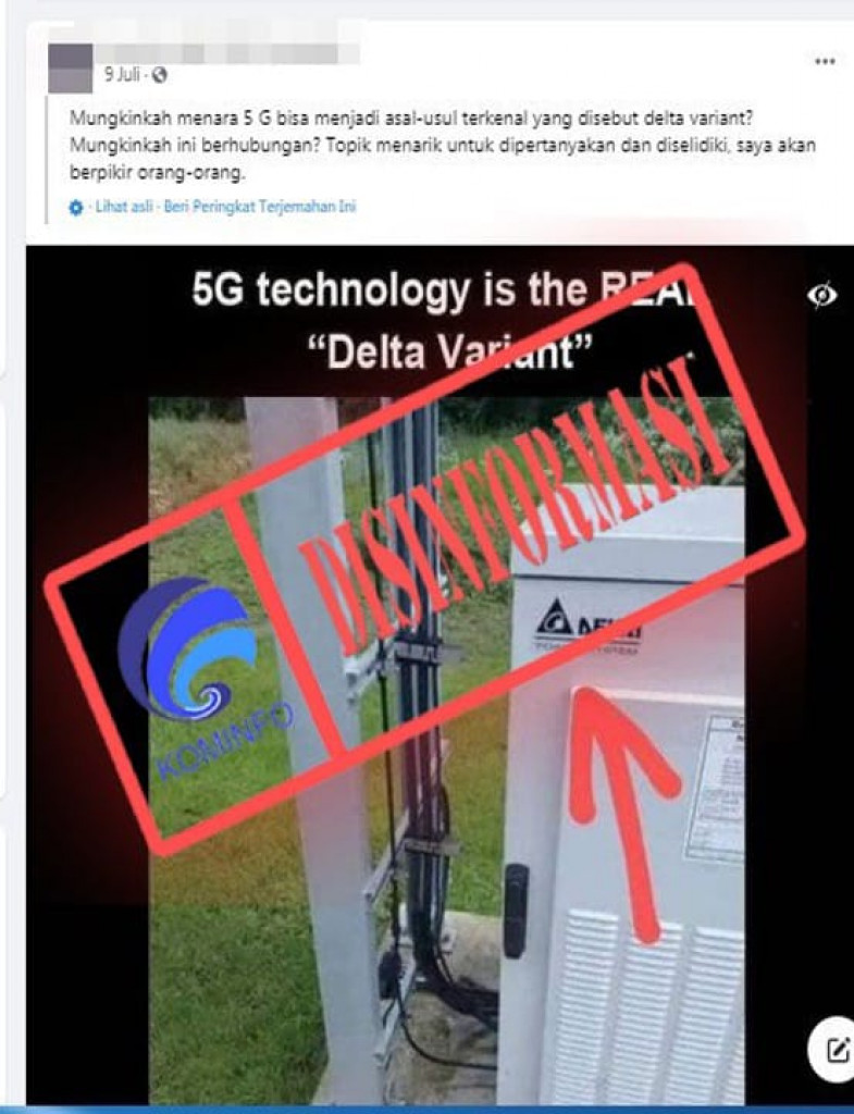 [DISINFORMASI] Hubungan Varian Covid-19 dengan Perusahaan Listrik Delta